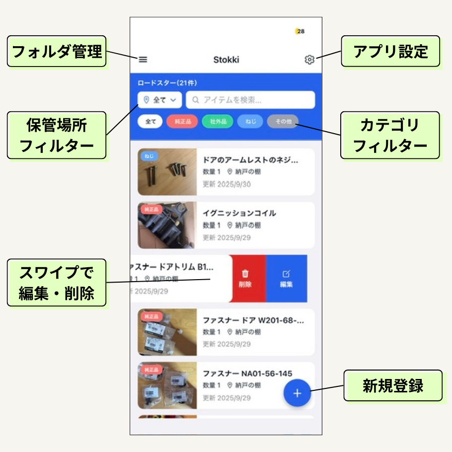 Stokkiの操作方法